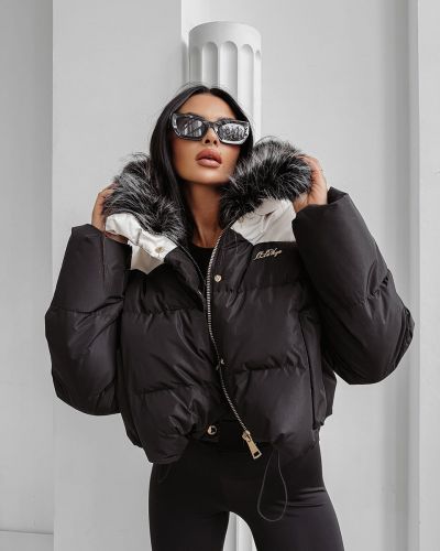 Kurtka damska OLAVOGA PULLY 2025 czerń/beż - FashionPlace - 1