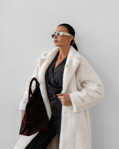 Płaszcz damski OLAVOGA MINO 2025 ecru - FashionPlace - 4