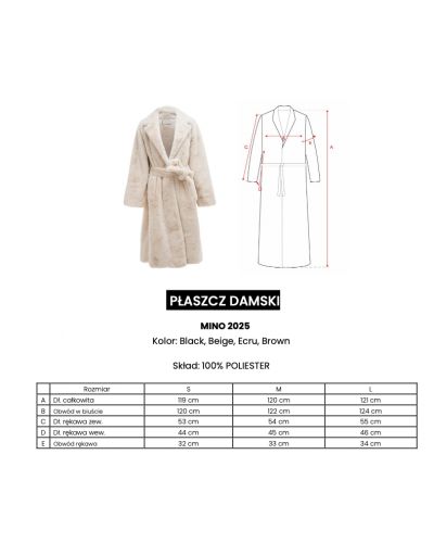 Płaszcz damski OLAVOGA MINO 2025 ecru - FashionPlace - 5