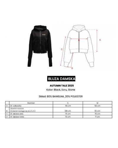 Bluza damska OLAVOGA AUTUMN TALE 2025 czerń - FashionPlace - 4