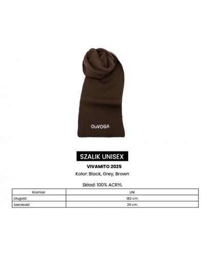 Szalik UNISEX OLAVOGA VIVANITO 2025 brąz - FashionPlace - 3