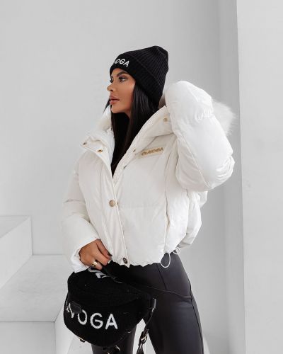Kurtka damska OLAVOGA PUFY 2025 ecru - FashionPlace - 2