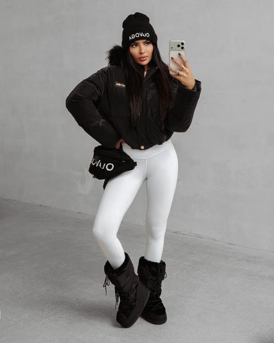 Kurtka damska OLAVOGA PUFY 2025 czerń - FashionPlace - 1