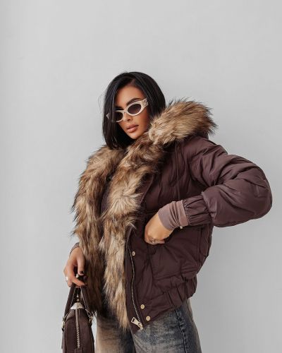 Kurtka damska OLAVOGA RAURE 2025 brąz - FashionPlace - 2