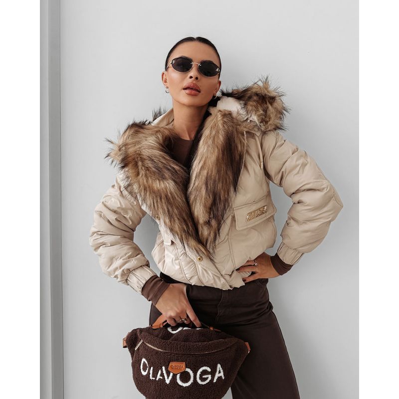Kurtka damska OLAVOGA RAURE 2025 beż - FashionPlace - 1