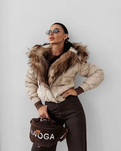 Kurtka damska OLAVOGA RAURE 2025 beż - FashionPlace - 2
