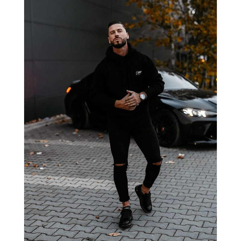 Sweter męski OLAVOGA FOLNEL 2025 czerń - FashionPlace - 1