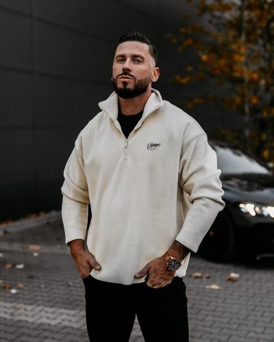 Bluza męska OLAVOGA LUMIS 2025 ecru - FashionPlace - 1
