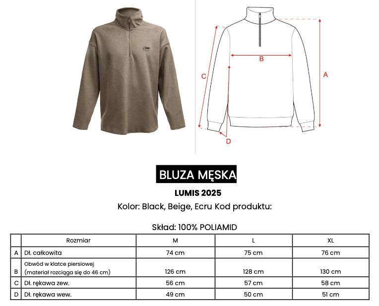 Bluza męska OLAVOGA LUMIS 2025 czerń