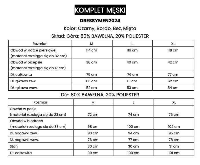 Komplet męski OLAVOGA DRESSY MEN 2025 czerń