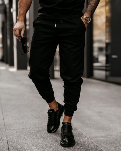 Spodnie męskie OLAVOGA NOVAVIIC 2025 czerń - FashionPlace - 1