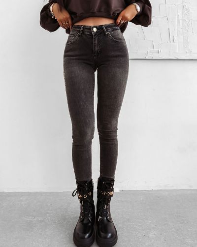 Spodnie damskie OLAVOGA NOON 2025 szare - FashionPlace - 1