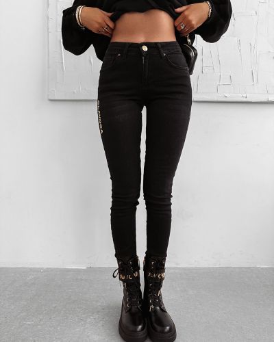 Spodnie damskie OLAVOGA NOON 2025 czerń - FashionPlace - 1