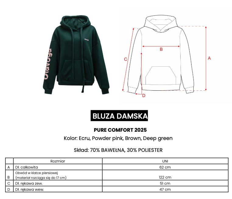 Bluza damska OLAVOGA PURE COMFORT 2025 pudrowy róż