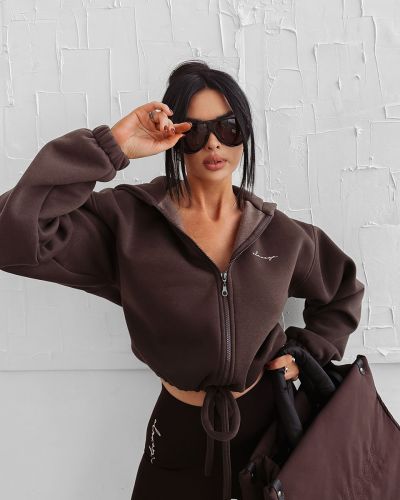 Bluza damska OLAVOGA LINOS 2025 brąz - FashionPlace - 2
