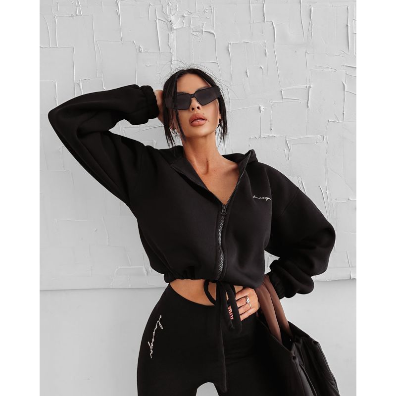 Bluza damska OLAVOGA LINOS 2025 czerń - FashionPlace - 1