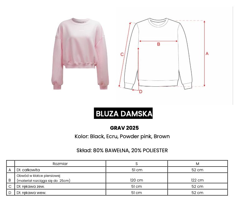 Bluza damska OLAVOGA GRAV 2025 brąz