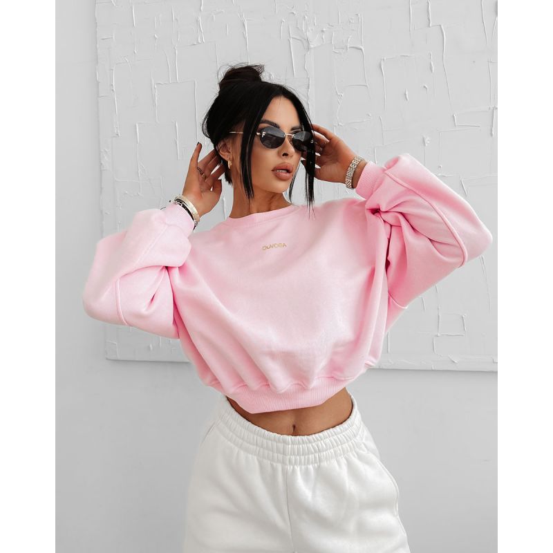 Bluza damska OLAVOGA GRAV 2025 pudrowy róż - FashionPlace - 1