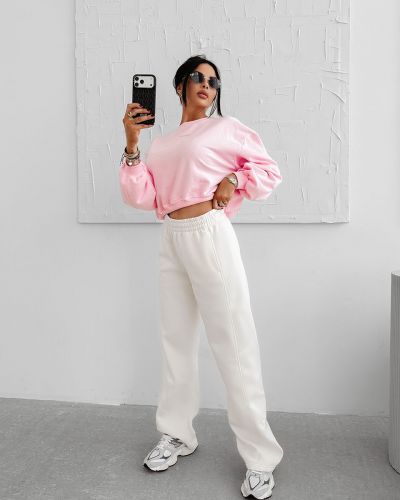 Bluza damska OLAVOGA GRAV 2025 pudrowy róż - FashionPlace - 2