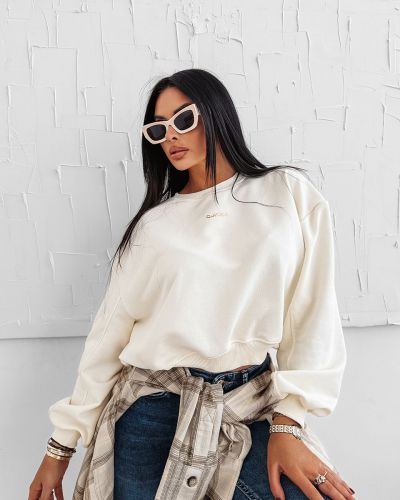 Bluza damska OLAVOGA GRAV 2025 ecru - FashionPlace - 3