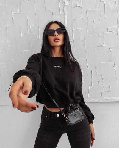 Bluza damska OLAVOGA GRAV 2025 czerń - FashionPlace - 2