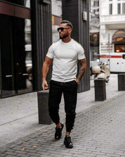 T-shirt męski OLAVOGA FLYRAIC 2025 ecru - FashionPlace - 1