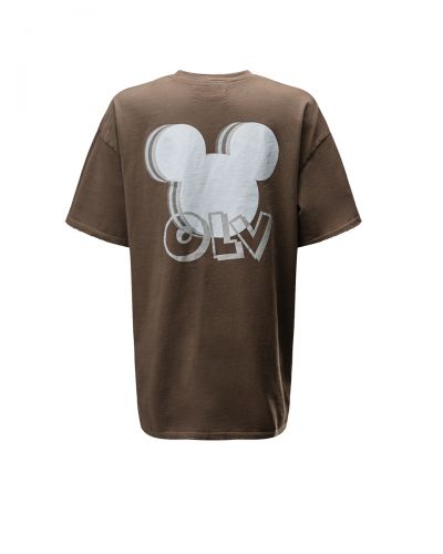 T-shirt damski OLAVOGA BESCO 2025 brąz - FashionPlace - 7