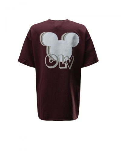 T-shirt damski OLAVOGA BESCO 2025 burgund - FashionPlace - 7
