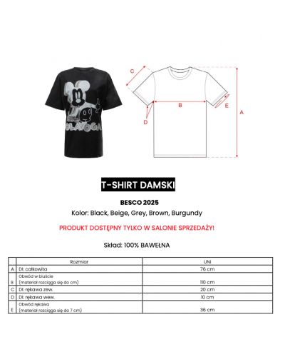 T-shirt damski OLAVOGA BESCO 2025 burgund - FashionPlace - 8