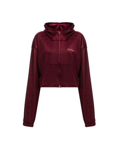Komplet damski OLAVOGA VELVET WOOD 2025 burgund - FashionPlace - 6