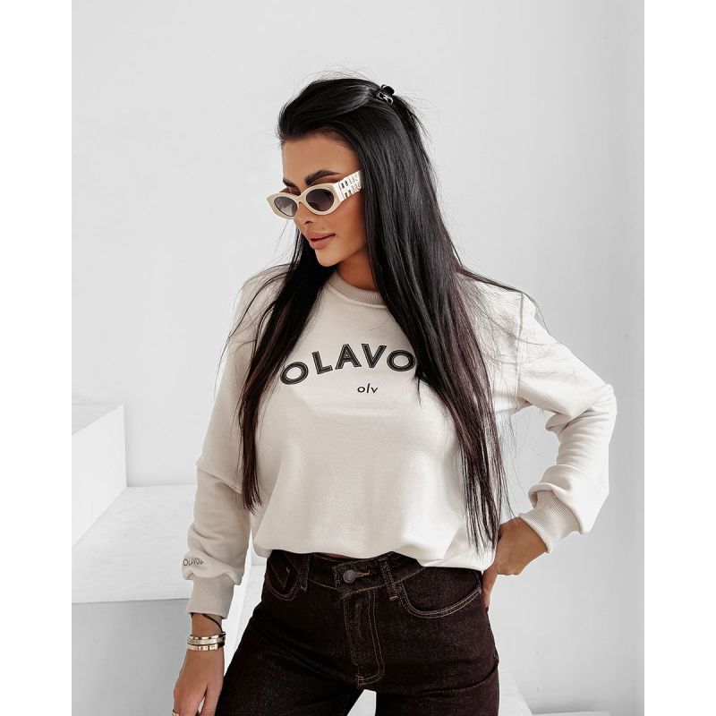 Bluza damska OLAVOGA GROV 2025 beż - FashionPlace - 1
