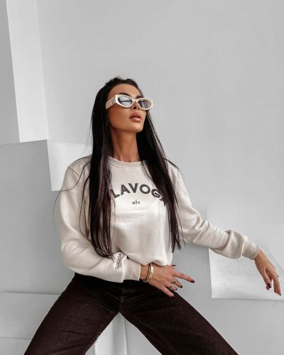 Bluza damska OLAVOGA GROV 2025 beż - FashionPlace - 3