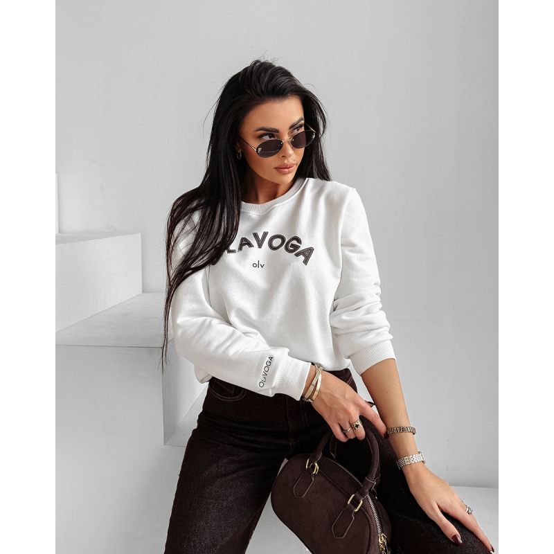 Bluza damska OLAVOGA GROV 2025 ecru - FashionPlace - 1