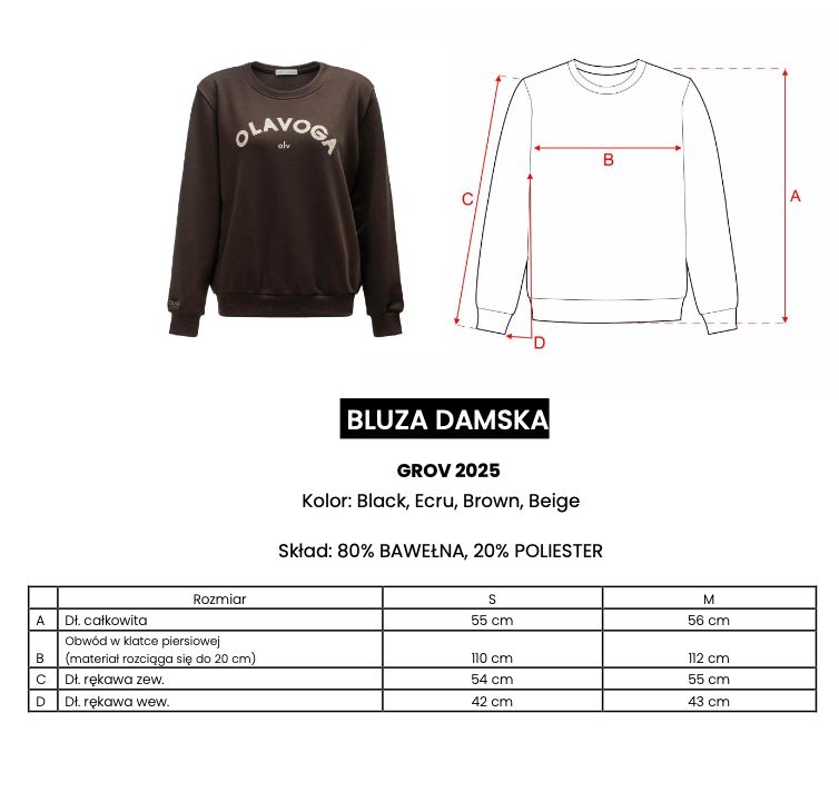 Bluza damska OLAVOGA GROV 2025 ecru