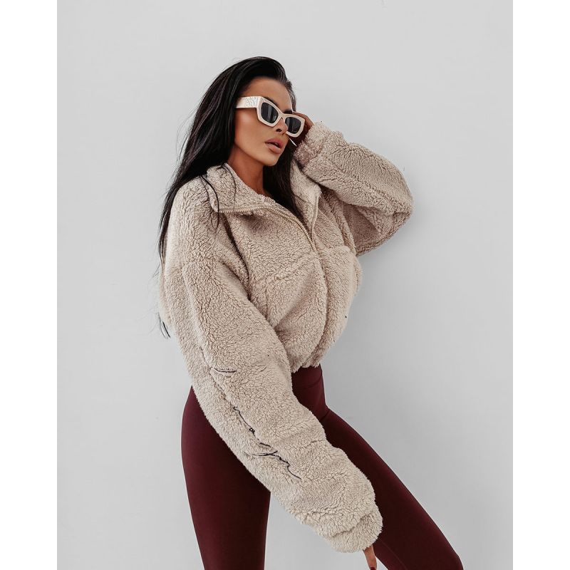 Bluza damska OLAVOGA TEDI 2025 beż - FashionPlace - 1