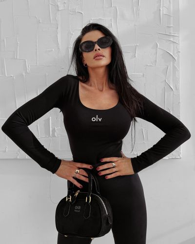 Bluzka damska OLAVOGA HAZZY 2025 czerń - FashionPlace - 1