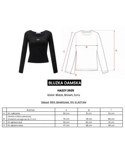 Bluzka damska OLAVOGA HAZZY 2025 czerń - FashionPlace - 5