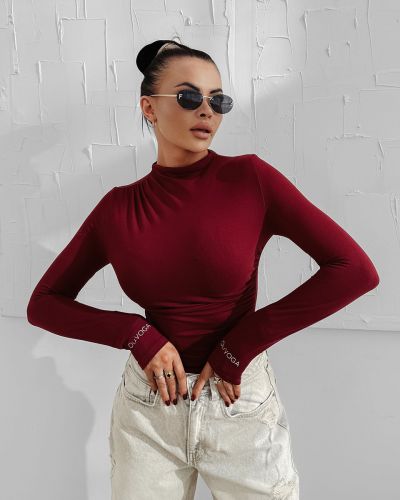 Bluzka damska OLAVOGA NERELIA 2025 burgund - FashionPlace - 2