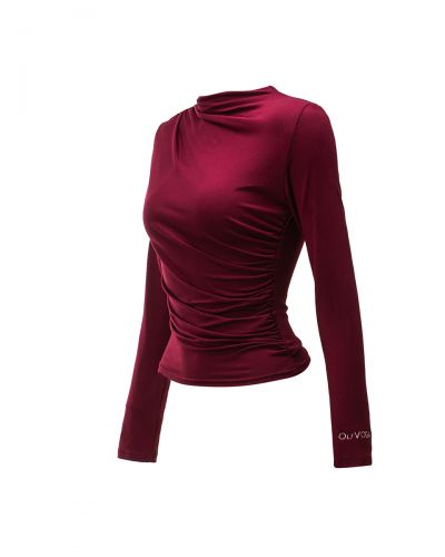 Bluzka damska OLAVOGA NERELIA 2025 burgund - FashionPlace - 6
