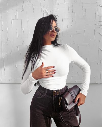 Bluzka damska OLAVOGA NERELIA 2025 ecru - FashionPlace - 2
