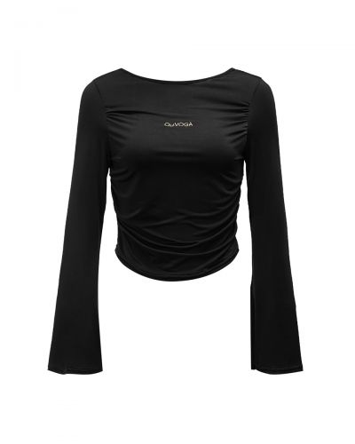 Bluzka damska OLAVOGA LOTUS 2025 czerń - FashionPlace - 4