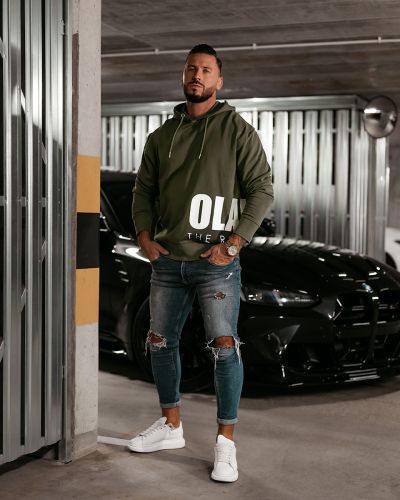 Bluza męska OLAVOGA PULSE 2025 khaki - FashionPlace - 1