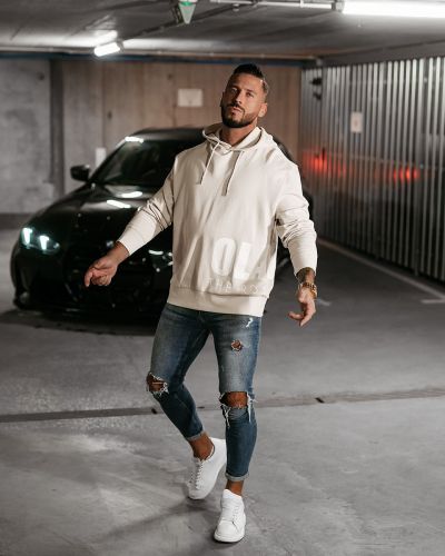 Bluza męska OLAVOGA PULSE 2025 beż - FashionPlace - 1