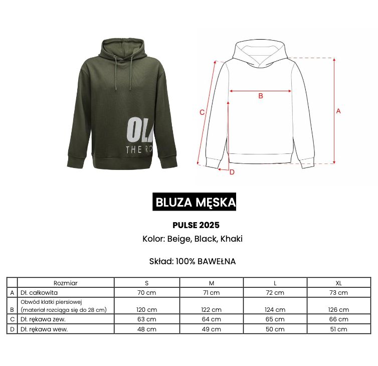 Bluza męska OLAVOGA PULSE 2025 czerń