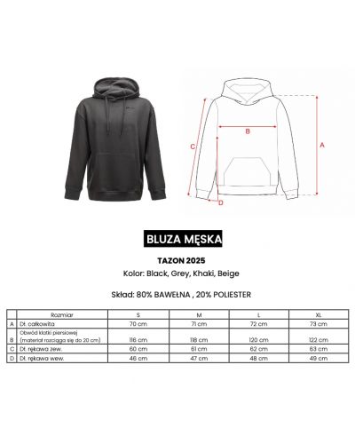 Bluza męska OLAVOGA TAZON 2025 khaki - FashionPlace - 5