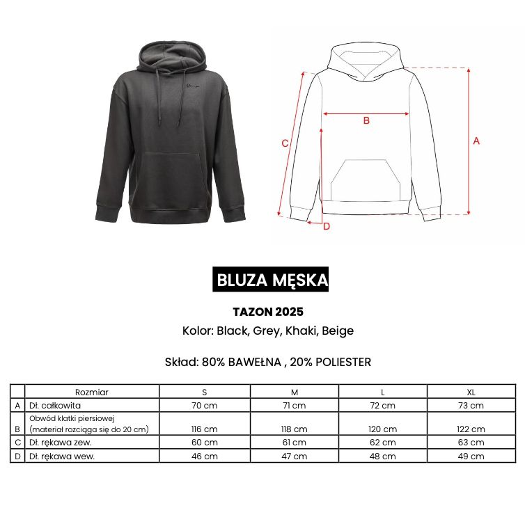 Bluza męska OLAVOGA TAZON 2025 khaki