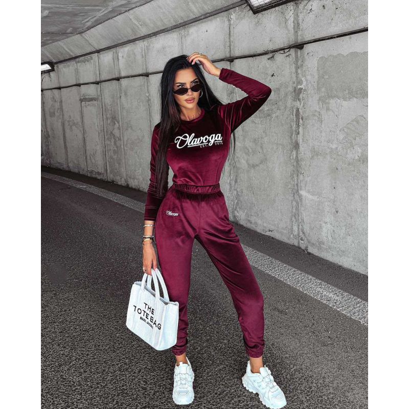 Komplet damski OLAVOGA SOULMATE 2025 burgund - FashionPlace - 1