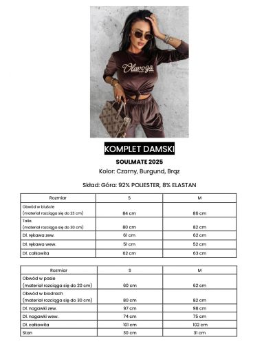 Komplet damski OLAVOGA SOULMATE 2025 burgund - FashionPlace - 4