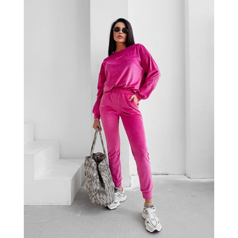 Komplet damski OLAVOGA VELVET ASH 2025 amarant - FashionPlace - 1