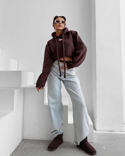 Bluza damska OLAVOGA FROST LAYER 2025 brąz - FashionPlace - 2
